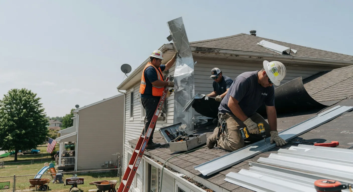 Storm Damage Metal Roof Repair in Elkport, IA